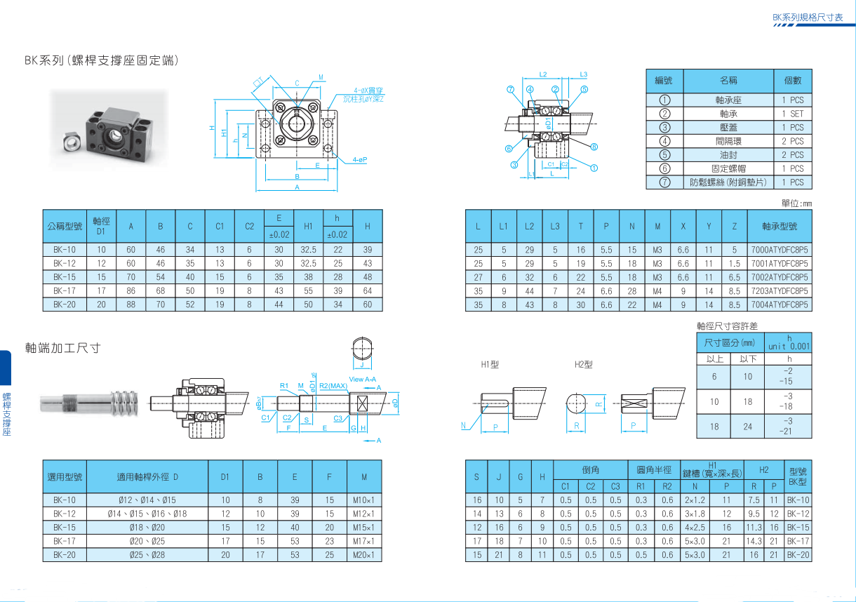 BK20支撐端